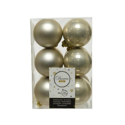 BOLA NAVIDAD CHAMPANGNE 6CM 12U.