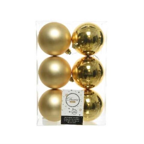 BOLA NAVIDAD LISA ORO 8CM 6U