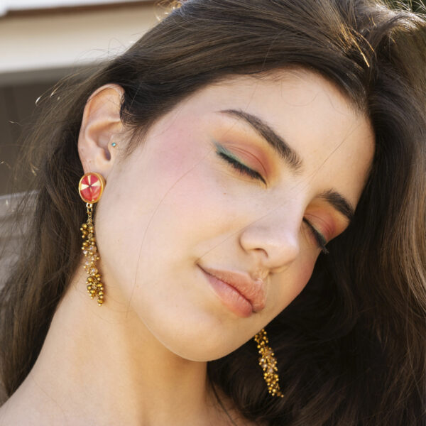 Pendientes rojos bulerÍa - Imagen 2