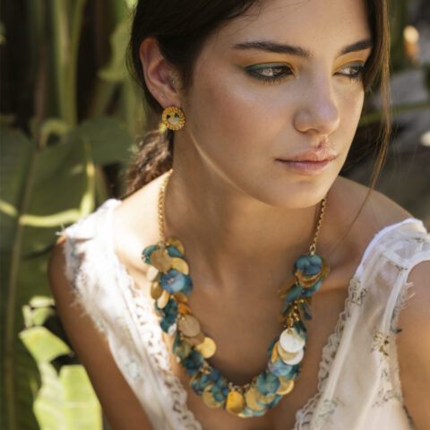 COLLAR CASCADA TURQUESA