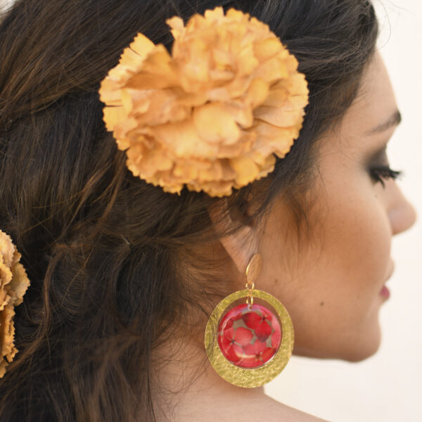 pendientes rojos