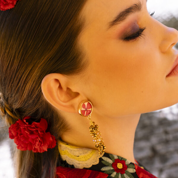 pendientes orginales florales