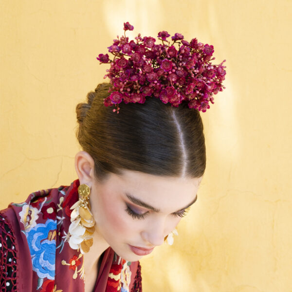ramillete flamenca con paniculata en color buganvilla