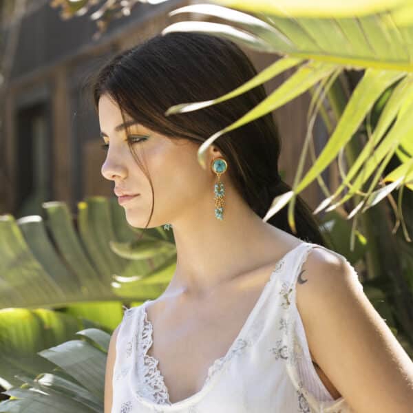 Pendientes turquesa bulerÍa - Imagen 3