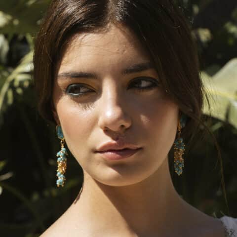 PENDIENTES TURQUESA BULERÍA