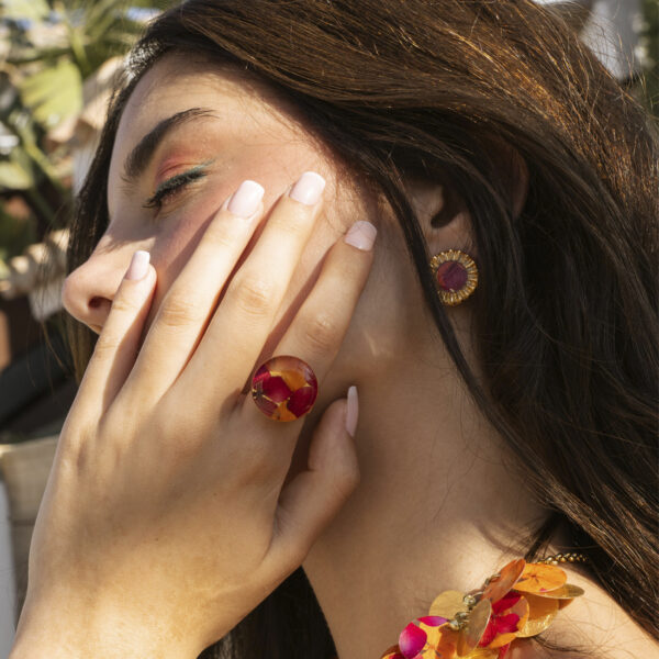 Anillo mandarina rojo - Imagen 3