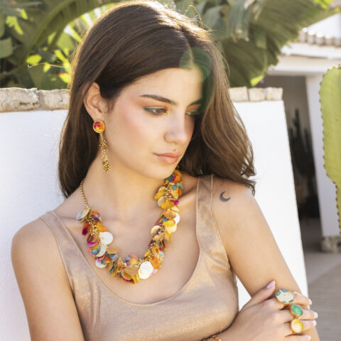 COLLAR CASCADA MANDARINA COLOR