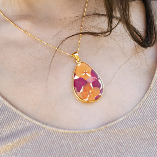 Conjunto de pendientes y collar ancar rojo - Imagen 3