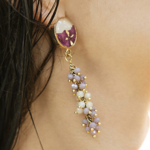 PENDIENTES BERENJENA BULERÍA