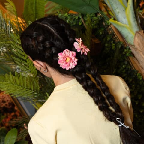 Horquilla Dalia Rosa - Coral