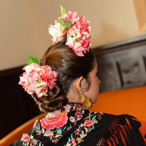 RAMILLETE DOBLE BUGANVILLA + HOJA