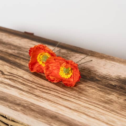 Horquillas Amapola Naranja